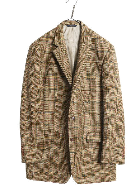 デッドストック USA製 ブルックスブラザーズ テーラード ジャケット メンズ L 程/ 新品 ウール カシミヤ ブレザー チェック マルチカラー