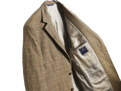 デッドストック USA製 ブルックスブラザーズ テーラード ジャケット メンズ L 程/ 新品 ウール カシミヤ ブレザー チェック マルチカラー