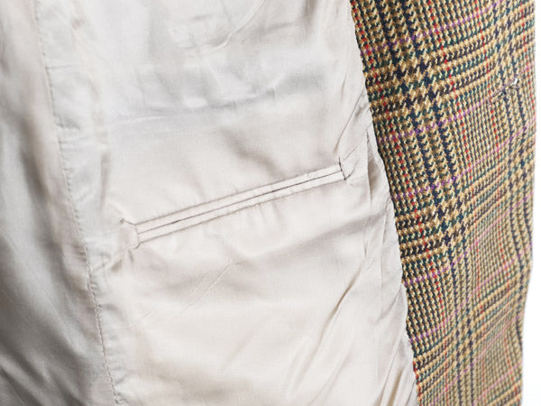 デッドストック USA製 ブルックスブラザーズ テーラード ジャケット メンズ L 程/ 新品 ウール カシミヤ ブレザー チェック マルチカラー