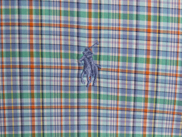 ポロ ラルフローレン チェック 長袖 シャツ メンズ L 程/ コットン マチ付き ワンポイント ポニー刺繍 きれいめ カジュアル マルチカラー