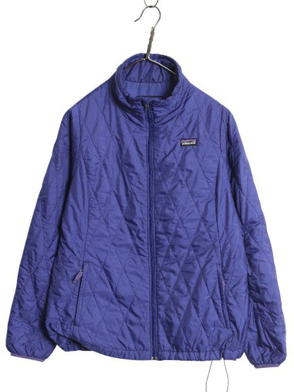 パタゴニア ナノ パフ ジャケット ガールズ XXL レディース M 程/ 古着 14年製 中綿 ナイロン キルティング フルジップ パッカブル ブルー