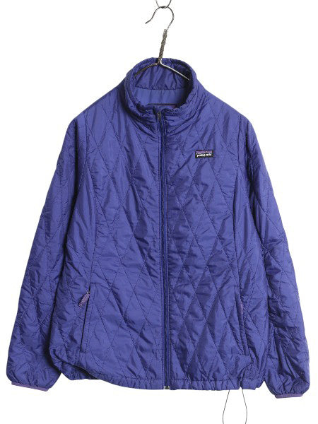 パタゴニア ナノ パフ ジャケット ガールズ XXL レディース M 程/ 古着 14年製 中綿 ナイロン キルティング フルジップ パッカブル ブルー