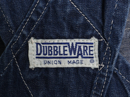 50s ★ DUBBLE WARE ダブルニー インディゴ デニム オーバーオール メンズ L 程 ヴィンテージ ツナギ ペインター ジーンズ ジーパン ワーク