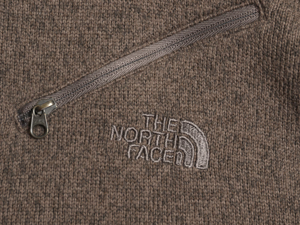ノースフェイス セーター フリース ハーフジップ メンズ M 古着 アウトドア 裏起毛 プルオーバー ジャケット ブルゾン ハイネック ブラウン