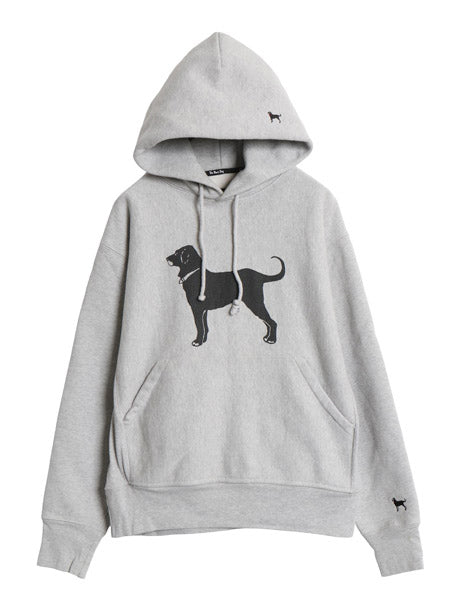 00s The Black Dog ドッグ プリント スウェット フード パーカー メンズ レディース XS オールド ヘビーウェイト 裏起毛 トレーナー グレー