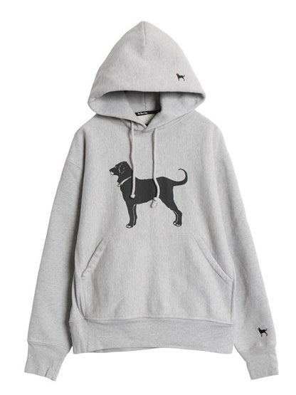 00s The Black Dog ドッグ プリント スウェット フード パーカー メンズ レディース XS オールド ヘビーウェイト 裏起毛 トレーナー グレー
