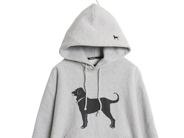 00s The Black Dog ドッグ プリント スウェット フード パーカー メンズ レディース XS オールド ヘビーウェイト 裏起毛 トレーナー グレー