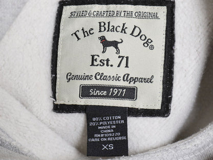 00s The Black Dog ドッグ プリント スウェット フード パーカー メンズ レディース XS オールド ヘビーウェイト 裏起毛 トレーナー グレー