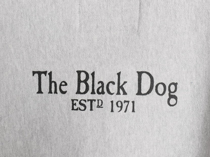 00s The Black Dog ドッグ プリント スウェット フード パーカー メンズ レディース XS オールド ヘビーウェイト 裏起毛 トレーナー グレー