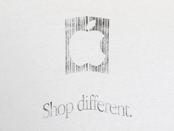 90s 00s ★ アップル ロゴ プリント Tシャツ メンズ XL オールド 企業物 Shop different 当時物 コンピューター グラフィック イラスト 白