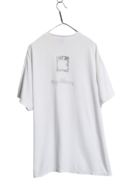 90s 00s ★ アップル ロゴ プリント Tシャツ メンズ XL オールド 企業物 Shop different 当時物 コンピューター グラフィック イラスト 白