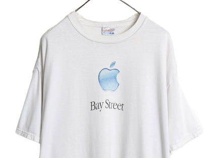 90s 00s ★ アップル ロゴ プリント Tシャツ メンズ XL オールド 企業物 Shop different 当時物 コンピューター グラフィック イラスト 白