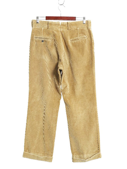 80s USA製 ブルックスブラザーズ 太畝 コーデュロイ パンツ 実寸 34 28 / ヴィンテージ ノータック スラックス ストレート ボトムス コーズ