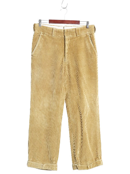 80s USA製 ブルックスブラザーズ 太畝 コーデュロイ パンツ 実寸 34 28 / ヴィンテージ ノータック スラックス ストレート ボトムス コーズ