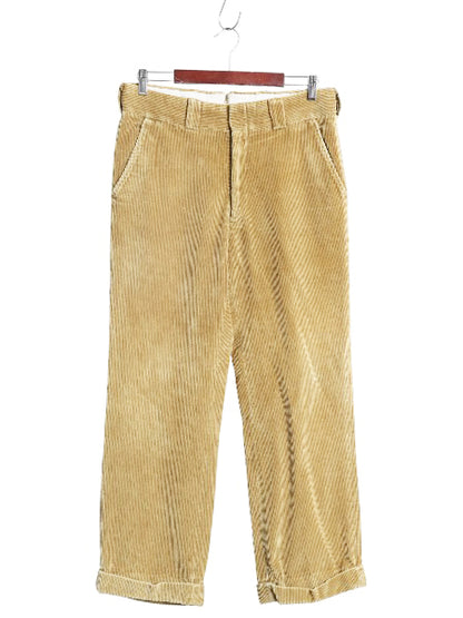 80s USA製 ブルックスブラザーズ 太畝 コーデュロイ パンツ 実寸 34 28 / ヴィンテージ ノータック スラックス ストレート ボトムス コーズ
