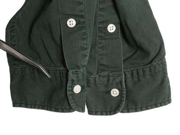 90s ラルフローレン 長袖 ボタンダウン シャツ メンズ L / オールド ポロ 長袖シャツ ワンポイント コットン チノ シンプル ワイシャツ 緑