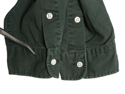 90s ラルフローレン 長袖 ボタンダウン シャツ メンズ L / オールド ポロ 長袖シャツ ワンポイント コットン チノ シンプル ワイシャツ 緑