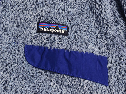 パタゴニア リツール スナップT プルオーバー ジャケット レディース L 古着 14年製 フリース アウトドア ブルゾン ハイネック シンプル 青