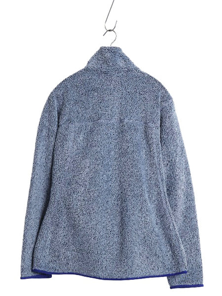 パタゴニア リツール スナップT プルオーバー ジャケット レディース L 古着 14年製 フリース アウトドア ブルゾン ハイネック シンプル 青