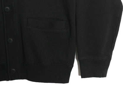 ポロ ラルフローレン ショールカラー スウェット カーディガン メンズ M 古着 ヴィンテージ モデル トレーナー 裏起毛 スカル 黒 白 前開き