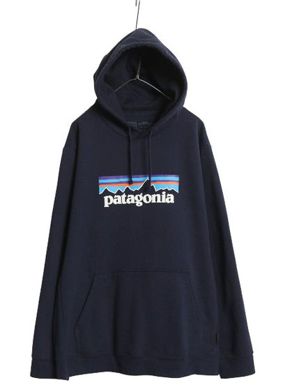 パタゴニア プリント スウェット フード パーカー メンズ XXL レディース XXXL 古着 23年製 トレーナー プルオーバー 裏起毛 大きいサイズ