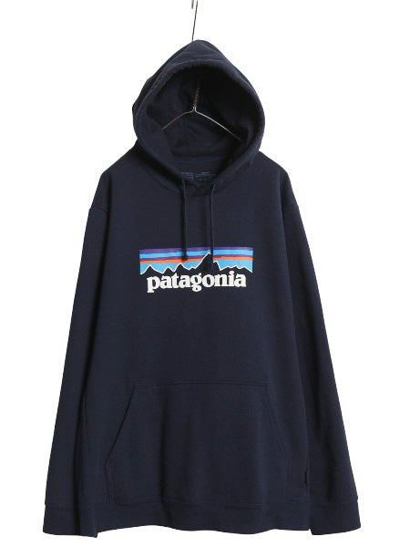 パタゴニア プリント スウェット フード パーカー メンズ XXL レディース XXXL 古着 23年製 トレーナー プルオーバー 裏起毛 大きいサイズ