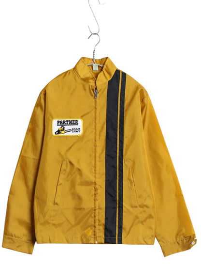 デッドストック 70s Louisville ナイロン レーシング ジャケット メンズ S ヴィンテージ ジャンパー ブルゾン ワンポイント ワッペン 企業
