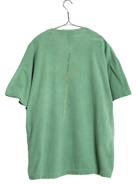 90s USA製 ★ インディゴガールズ イラスト プリント Tシャツ メンズ XL / 古着 オールド 当時物 バンド ロック 音楽 シングルステッチ 緑