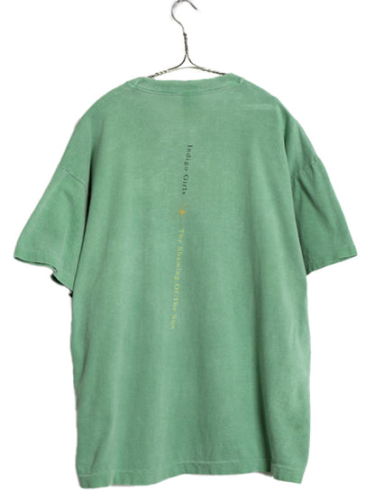 90s USA製 ★ インディゴガールズ イラスト プリント Tシャツ メンズ XL / 古着 オールド 当時物 バンド ロック 音楽 シングルステッチ 緑