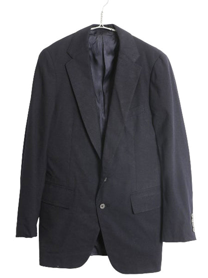 70s USA製 ポロ ラルフローレン テーラード ジャケット メンズ S 程/ ヴィンテージ スーツ ブレザー サマー ウール 紺ブレ 素材 きれいめ