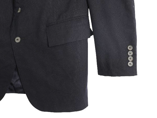 70s USA製 ポロ ラルフローレン テーラード ジャケット メンズ S 程/ ヴィンテージ スーツ ブレザー サマー ウール 紺ブレ 素材 きれいめ