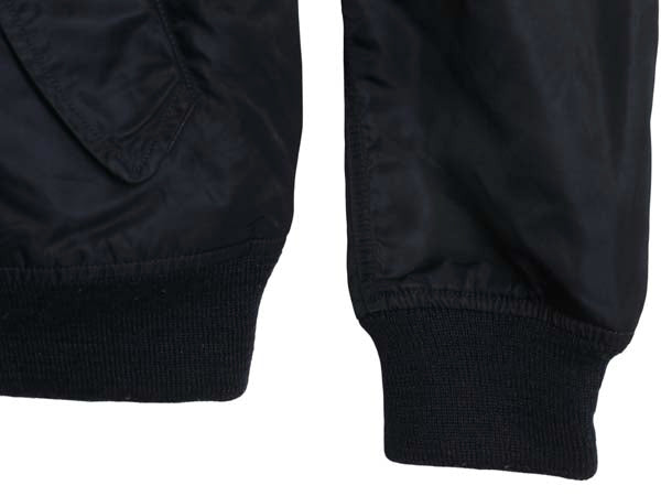 ポロ ラルフローレン MA-1 タイプ フライト ジャケット メンズ L ナイロン サテン ミリタリー エアフォース フルジップ ブルゾン ボンバー