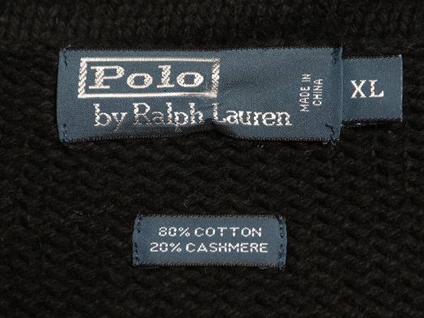 90s ポロ ラルフローレン ノルディック ニット セーター メンズ XL オールド ショールカラー コットン カシミヤ プルオーバー 大きいサイズ