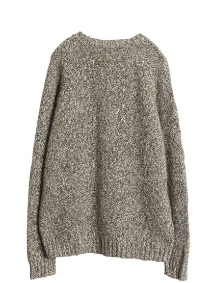 00s エルエルビーン ニット セーター メンズ L 程/ オールド アウトドア ウール 長袖ニット クルーネック 無地 ミドルゲージ マルチカラー