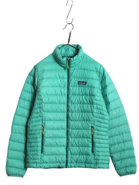 パタゴニア ダウン セーター ジャケット レディース М / 15年製 ナイロン フルジップ 800フィル アウトドア パッカブル ブルゾン グリーン