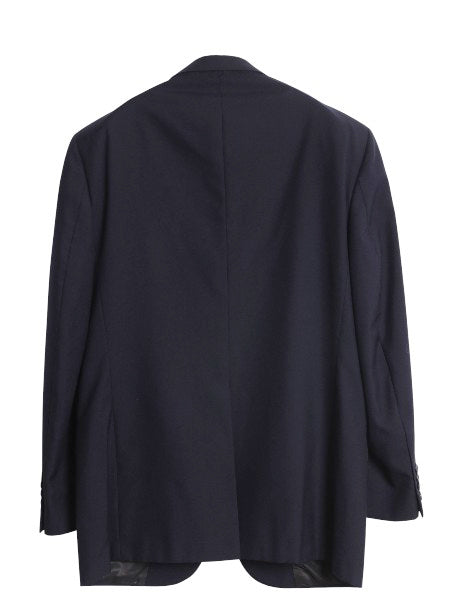 90s USA製 バーバリー プローサム テーラード ジャケット メンズ L 程 古着 旧タグ オールド ブレザー サマー ウール 紺ブレ 素材 きれいめ