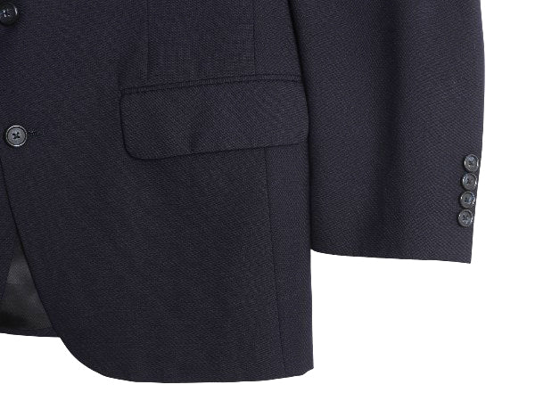 90s USA製 バーバリー プローサム テーラード ジャケット メンズ L 程 古着 旧タグ オールド ブレザー サマー ウール 紺ブレ 素材 きれいめ