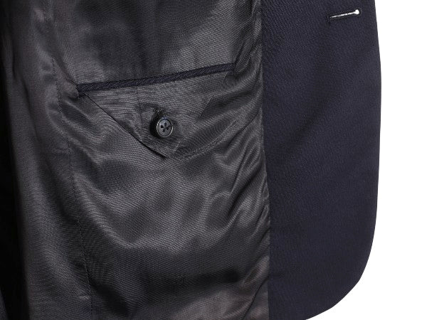 90s USA製 バーバリー プローサム テーラード ジャケット メンズ L 程 古着 旧タグ オールド ブレザー サマー ウール 紺ブレ 素材 きれいめ