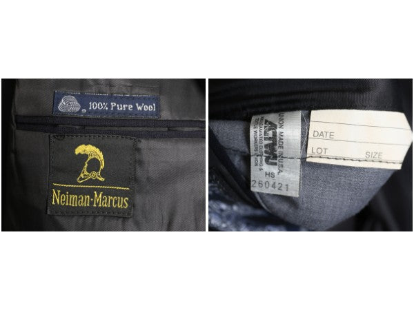 90s USA製 バーバリー プローサム テーラード ジャケット メンズ L 程 古着 旧タグ オールド ブレザー サマー ウール 紺ブレ 素材 きれいめ