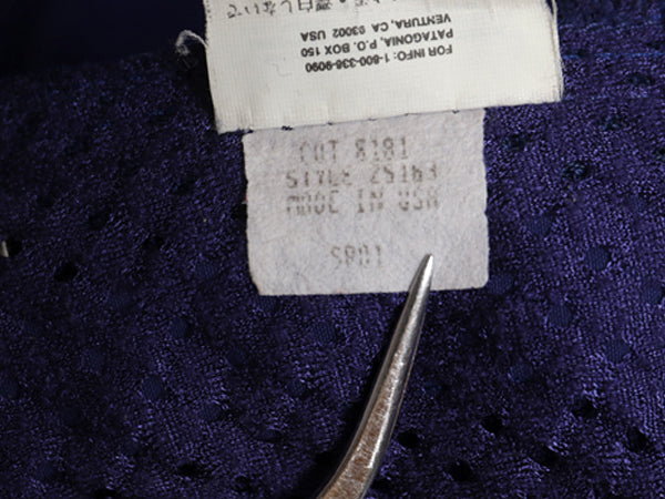 00s USA製 パタゴニア シンチラ ベスト レディース M 古着 01年製 オールド フリース フルジップ ハイネック アウトドア 重ね着 前開き 青