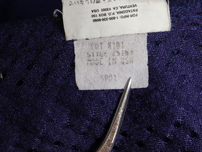 00s USA製 パタゴニア シンチラ ベスト レディース M 古着 01年製 オールド フリース フルジップ ハイネック アウトドア 重ね着 前開き 青