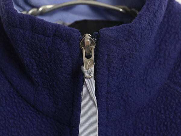 00s USA製 パタゴニア シンチラ ベスト レディース M 古着 01年製 オールド フリース フルジップ ハイネック アウトドア 重ね着 前開き 青