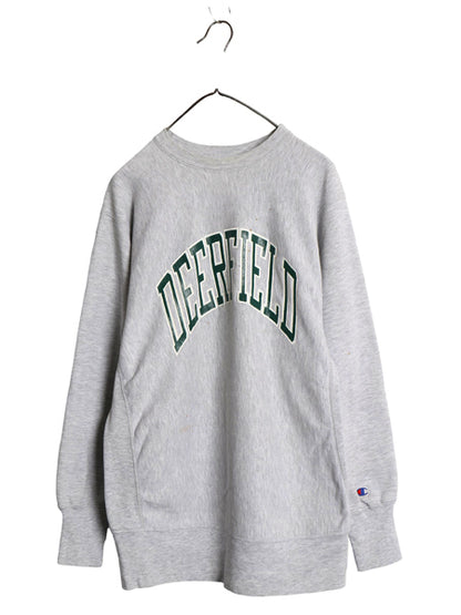90s USA製 チャンピオン リバースウィーブ カレッジ プリント スウェット メンズ XL / オールド トレーナー 裏起毛 グレー 大きいサイズ 灰