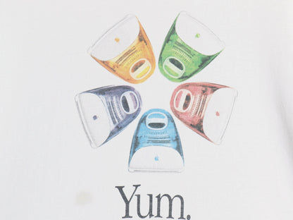 90s ★ アップル iMac Yum イラスト プリント Tシャツ メンズ XXL / オールド 企業物 当時物 コンピューター グラフィック 大きいサイズ 白
