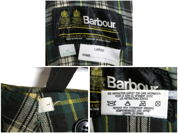 80s イギリス製 ★ バブアー オイルド オーバー パンツ メンズ L / 古着 ヴィンテージ Barbour 2ワラント コットン オリーブ ハンティング