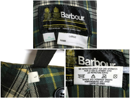 80s イギリス製 ★ バブアー オイルド オーバー パンツ メンズ L / 古着 ヴィンテージ Barbour 2ワラント コットン オリーブ ハンティング