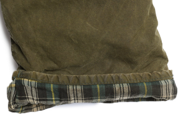 80s イギリス製 ★ バブアー オイルド オーバー パンツ メンズ L / 古着 ヴィンテージ Barbour 2ワラント コットン オリーブ ハンティング