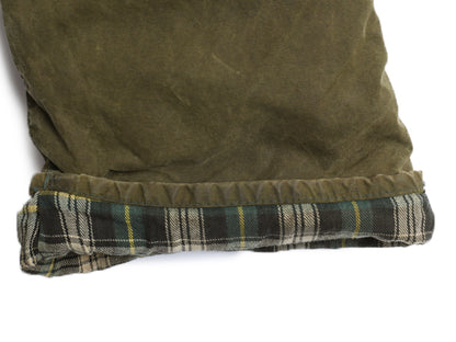 80s イギリス製 ★ バブアー オイルド オーバー パンツ メンズ L / 古着 ヴィンテージ Barbour 2ワラント コットン オリーブ ハンティング