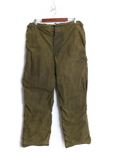 80s イギリス製 ★ バブアー オイルド オーバー パンツ メンズ L / 古着 ヴィンテージ Barbour 2ワラント コットン オリーブ ハンティング