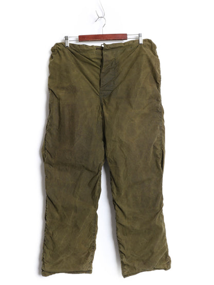 80s イギリス製 ★ バブアー オイルド オーバー パンツ メンズ L / 古着 ヴィンテージ Barbour 2ワラント コットン オリーブ ハンティング